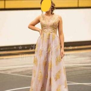 Gold and Pink Prom/Homecoming Dress